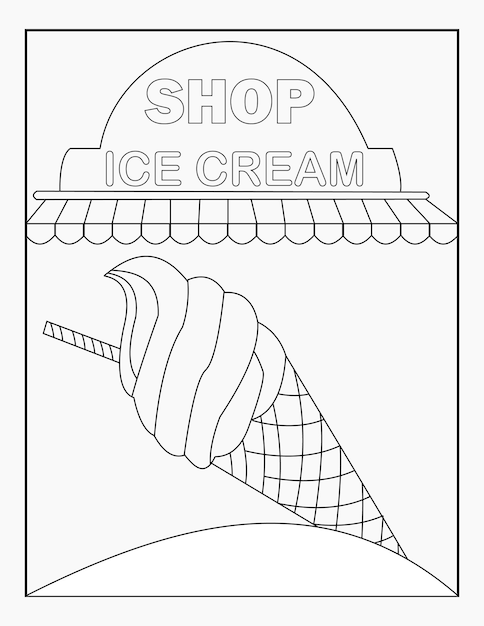 ice cream coloring pages for kids