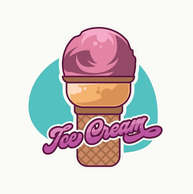 Ice cream cone cartoon