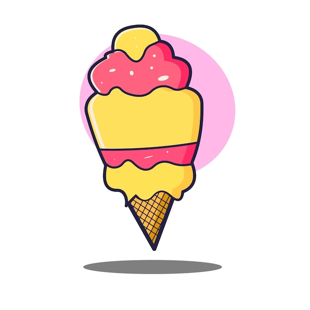 Ice cream cone clipart vector illustration