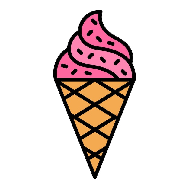 Vector ice cream cone icon