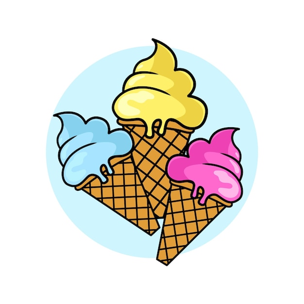 Ice Cream Cone Vector Illustration