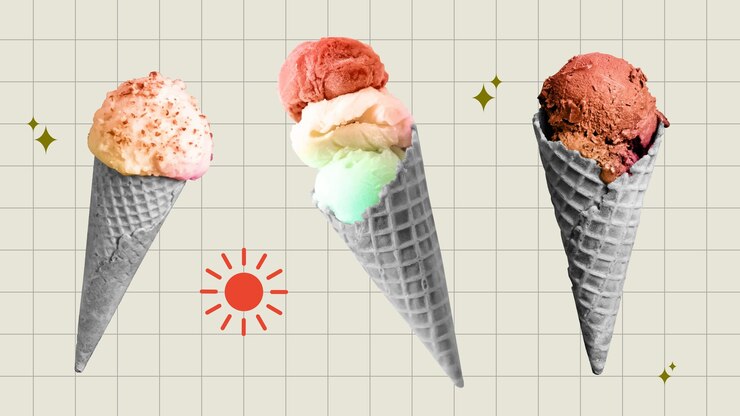 Vector ice cream design element collage collection vector illustration