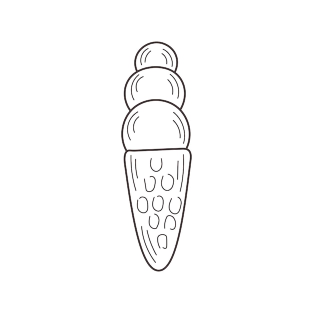 Ice cream doodle icon