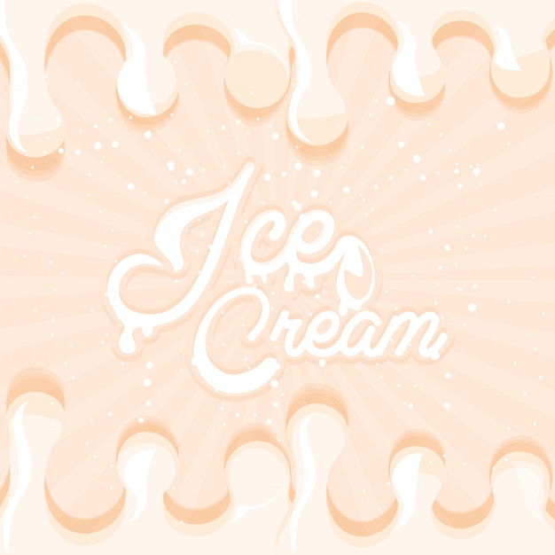 Ice cream dripping poster