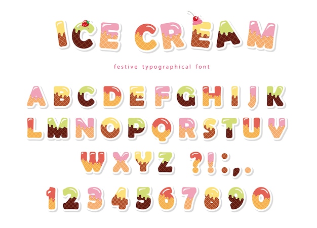 Ice cream font