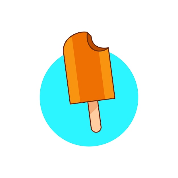 ice cream icon isolated on blue background