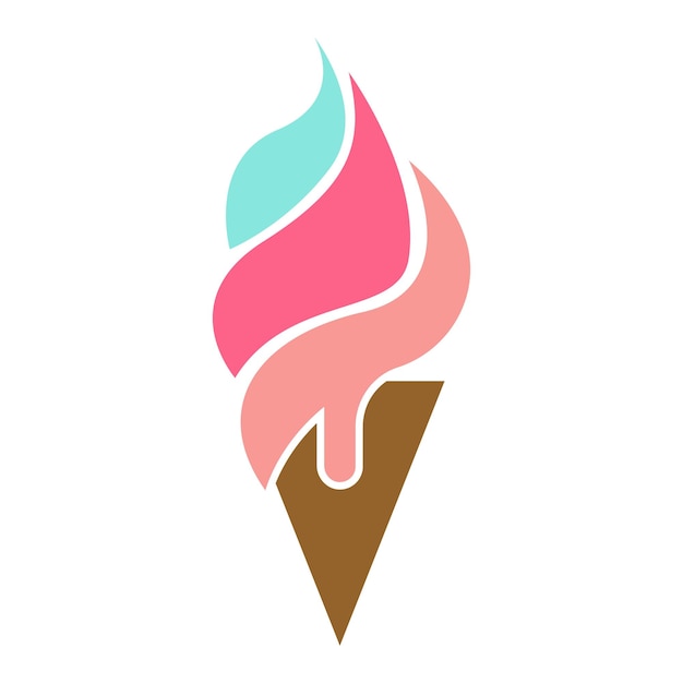 Ice cream icon logo design