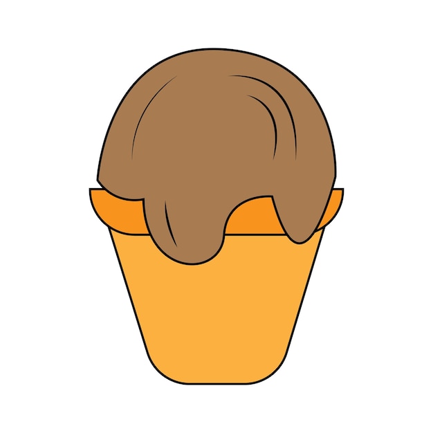 Шаблон векторного логотипа мороженого