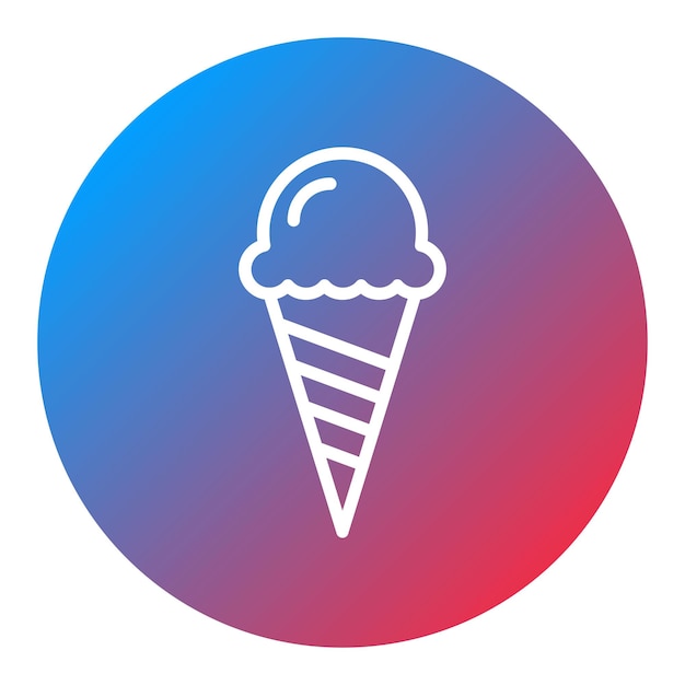 アイスクリームアイコンのベクトル画像はビーチリゾートに使用できます