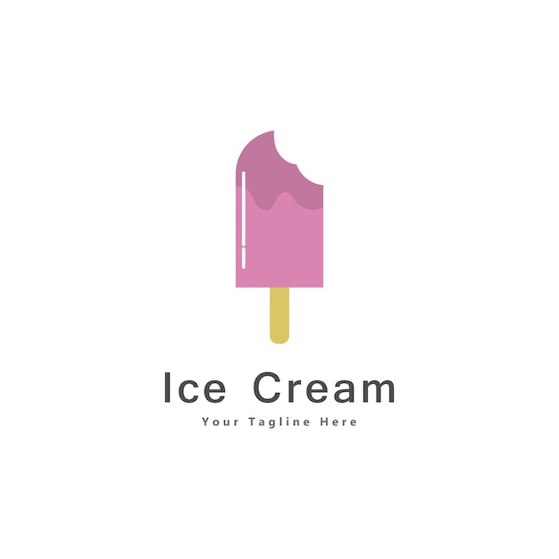 Ice cream logo design icon vector