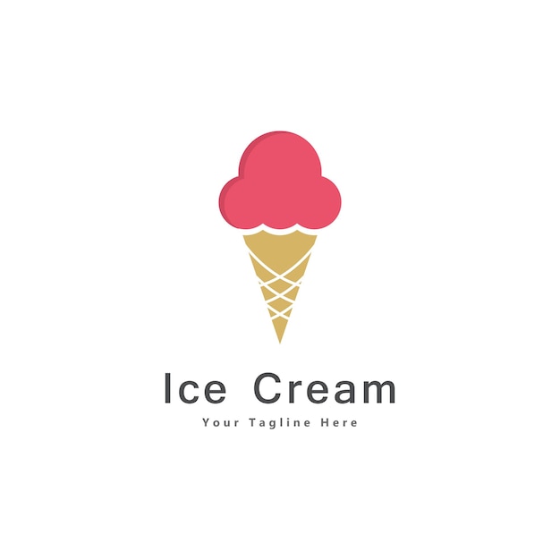 Ice Cream Logo Design Icon Vector