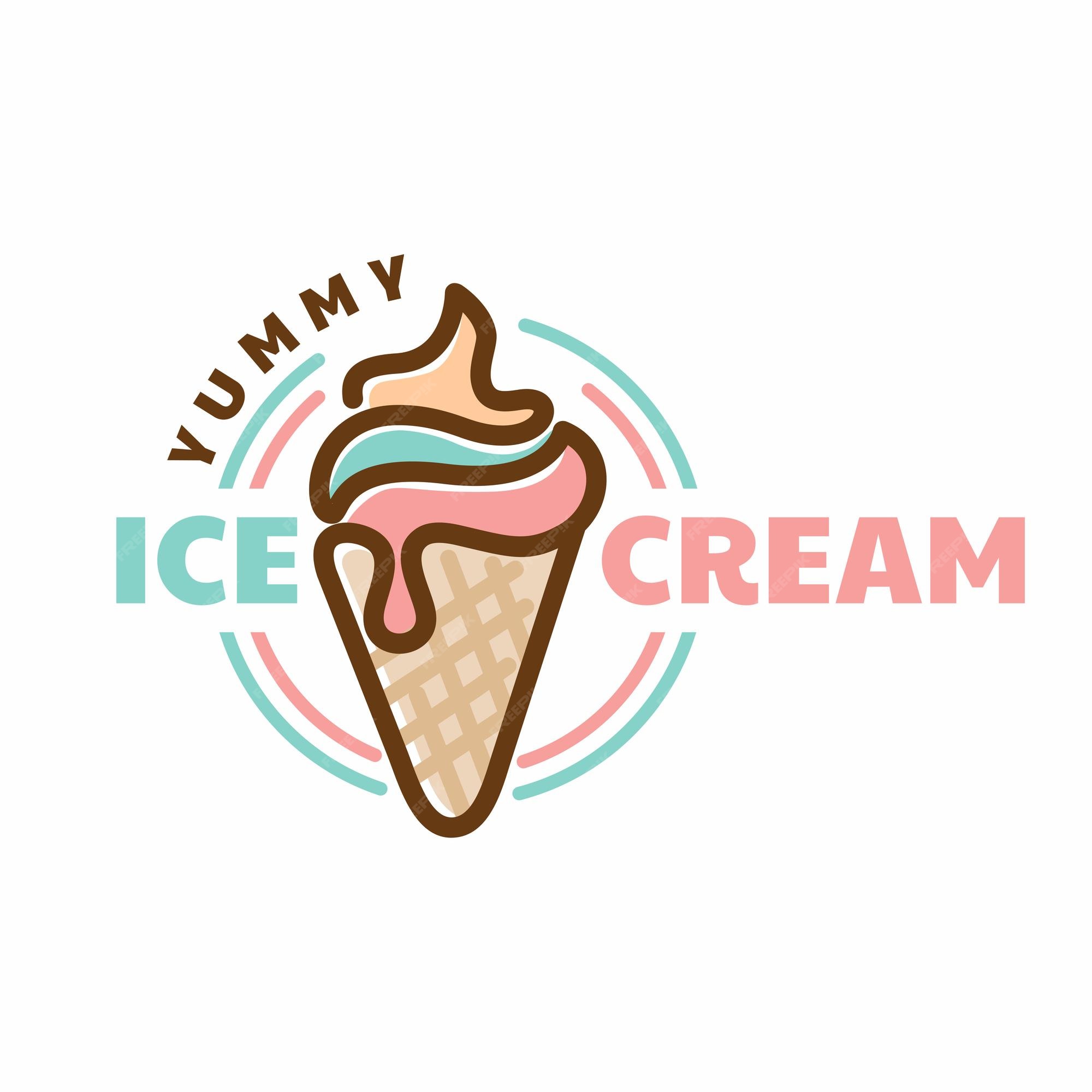 Ice Cream in a Circle Logo PNG Vector (AI) Free Download