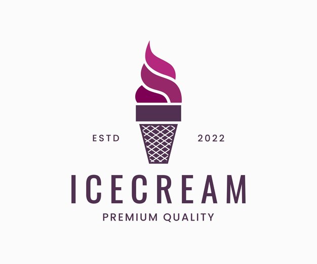 Ice cream logo design vector template