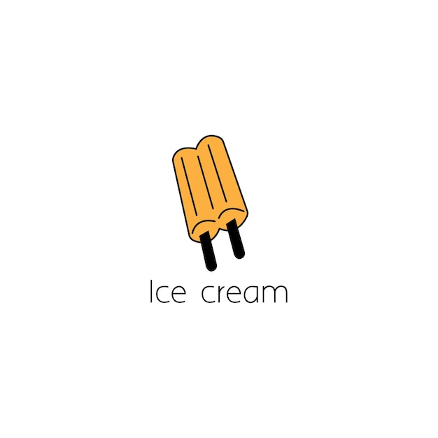 Ice cream logo graphic design concept