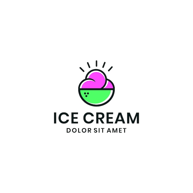 Ice cream logo graphic design