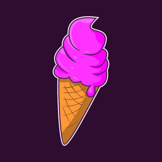 Ice cream logo mascot template