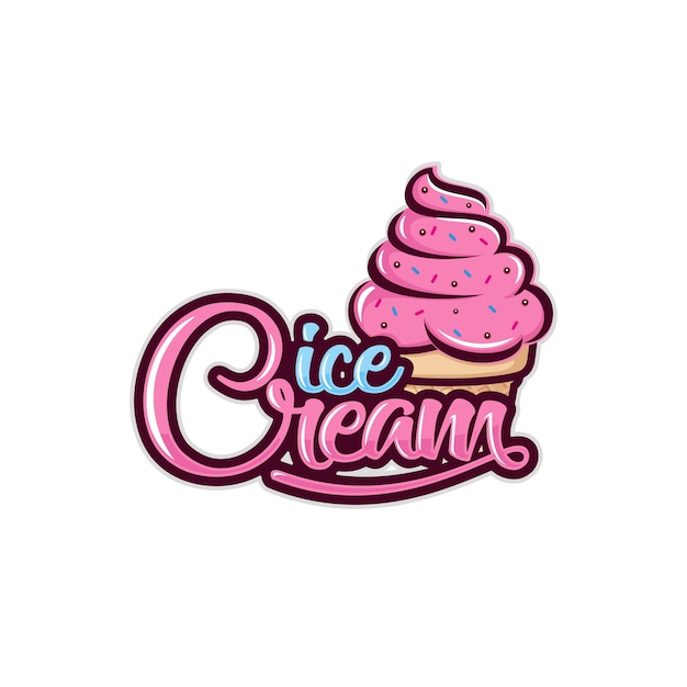 Ice cream logo template