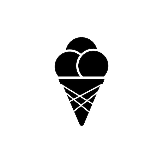 Ice cream logo vector icon illustration