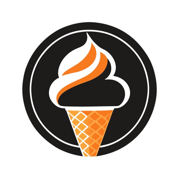 Vector ice cream logo vector illustration