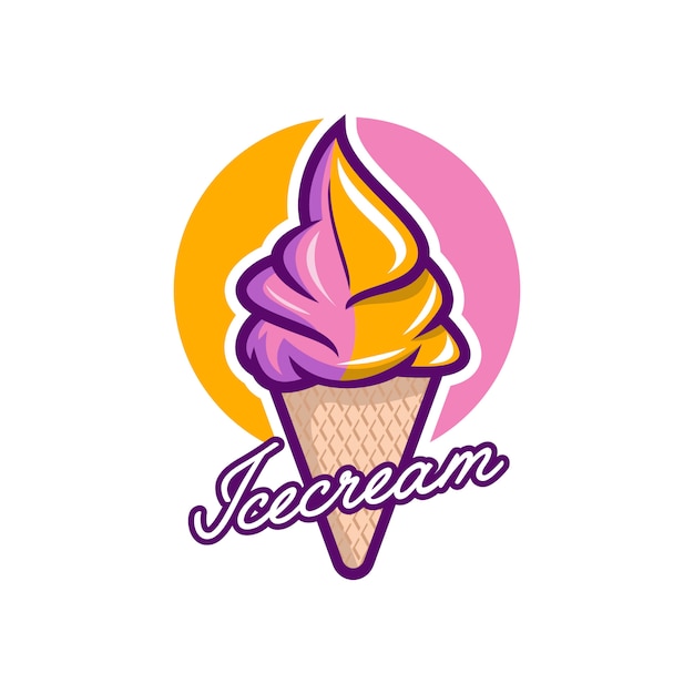 Ice cream logo vector