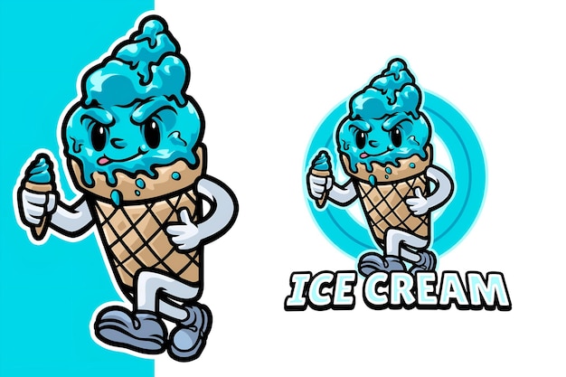 Vector ice cream mascot