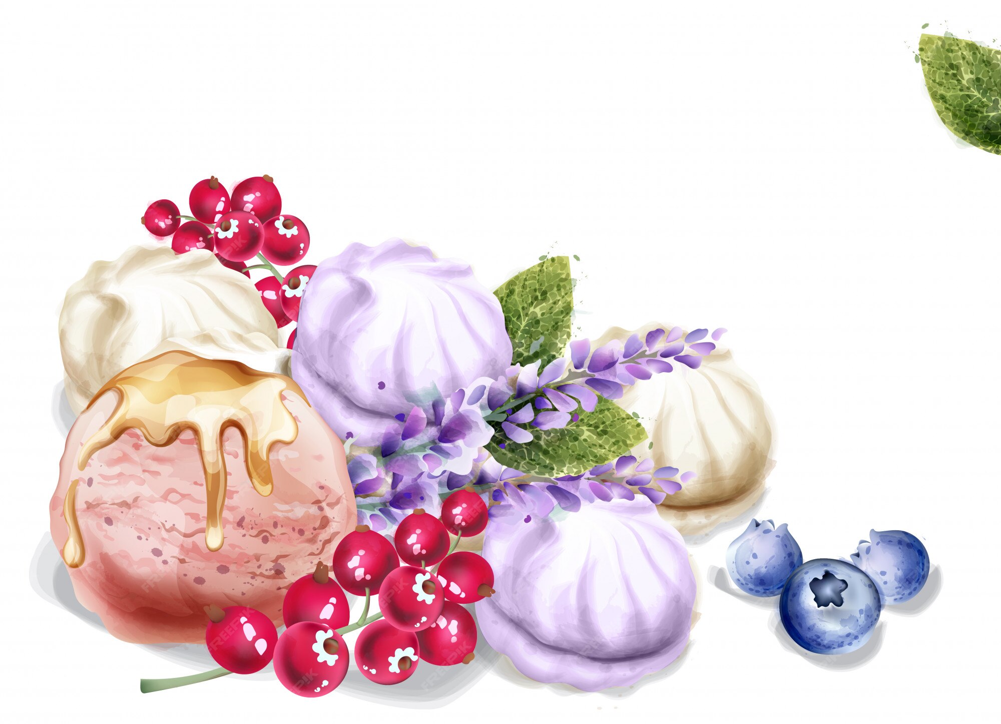 Меренга акварель