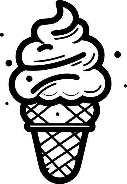 Ice Cream Minimalist en Simple Silhouette Vector illustratie