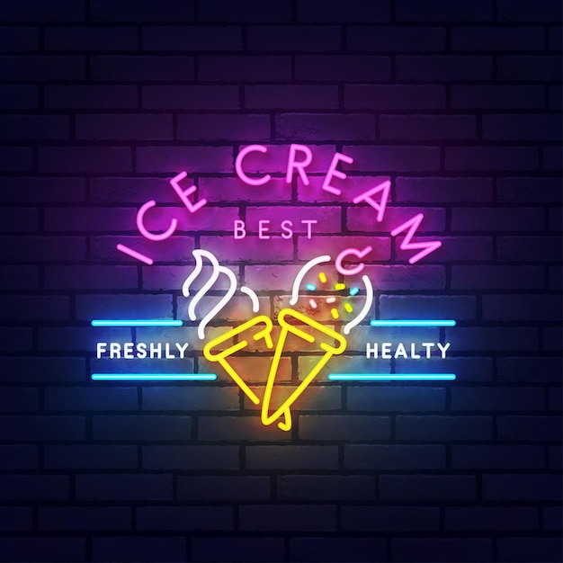 Ice cream neon sign