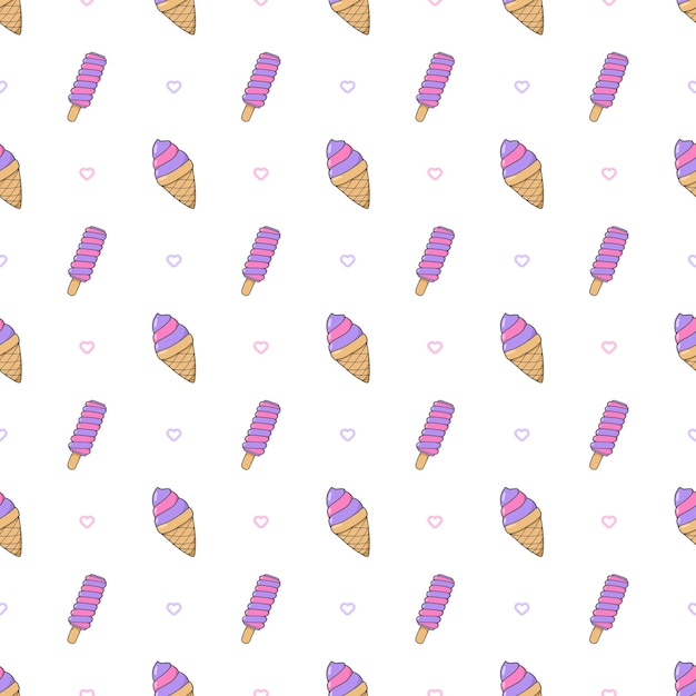 Ice cream  pattern background