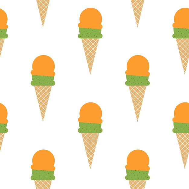 Образец мороженого, красочный летний фон. элегантный и роскошный стиль иллюстрации