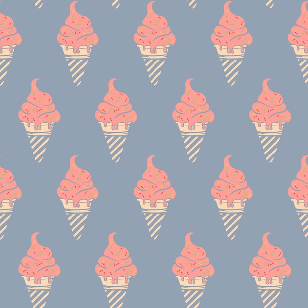 Vector ice cream pattern