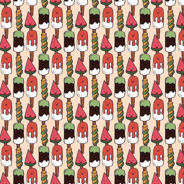 Vector ice cream pattern