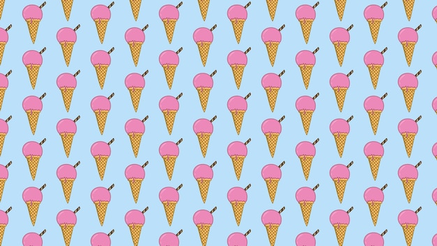 Vector ice cream pattern