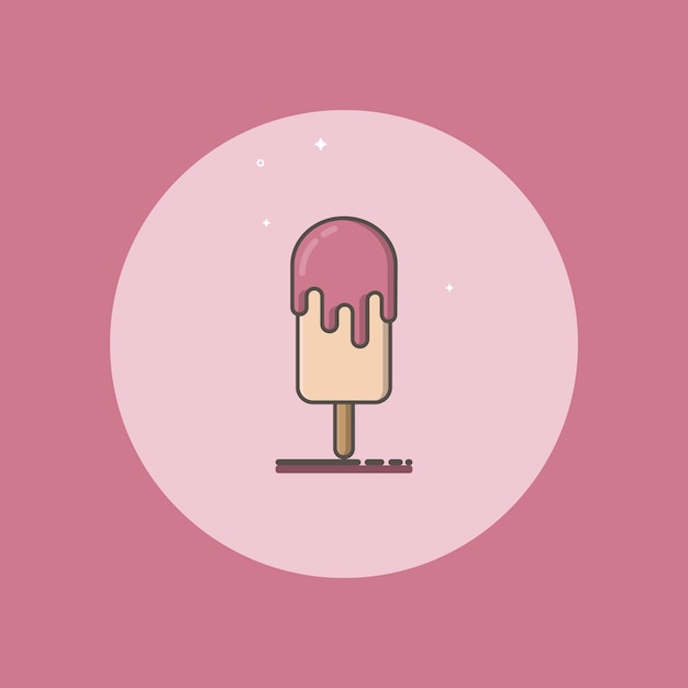 ice cream on a pink background