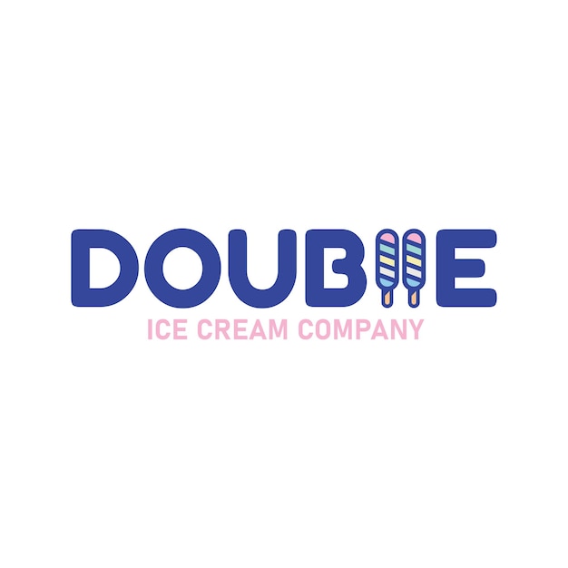 Ice cream or popsicles logo design template for business brand corporate identity