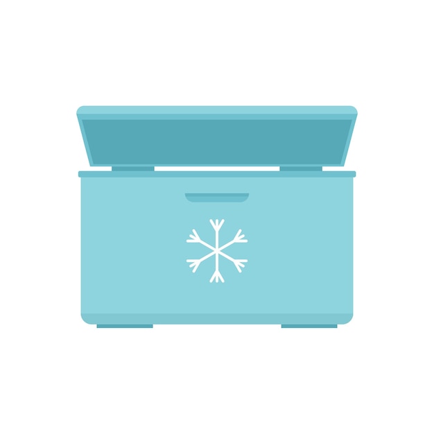 Ice cream refrigerator icon Flat illustration of ice cream refrigerator vector icon for web isolated on white