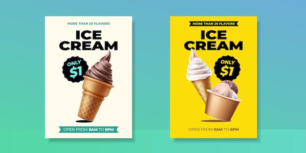 Vector ice cream sale