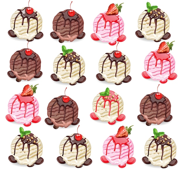 Ice cream scoops pattern