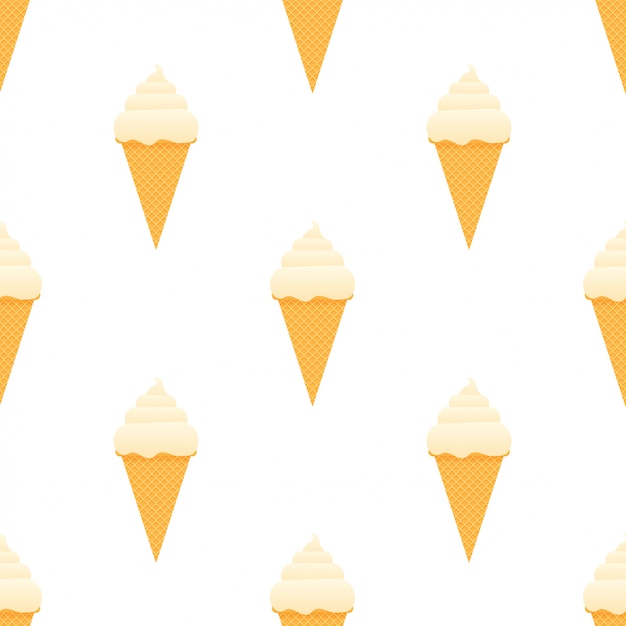 Ice cream seamless pattern.