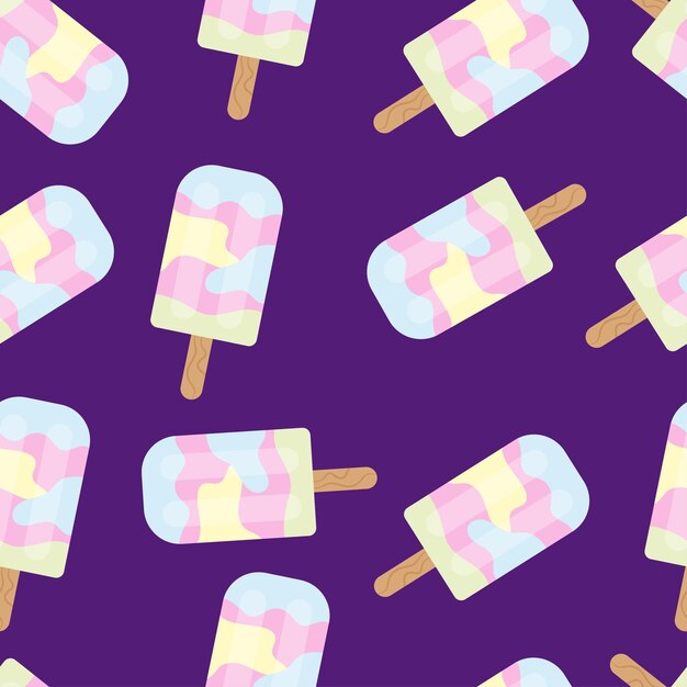 ice cream seamless pattern