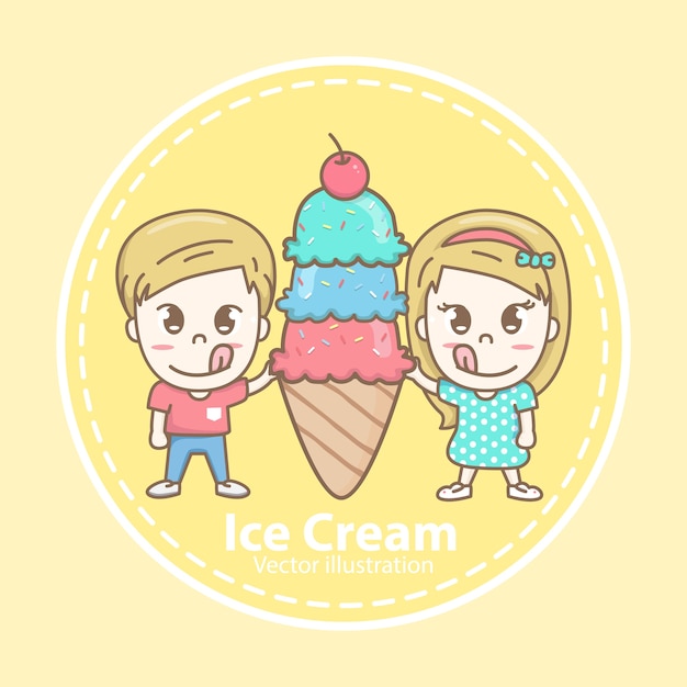 Ice cream shop logo