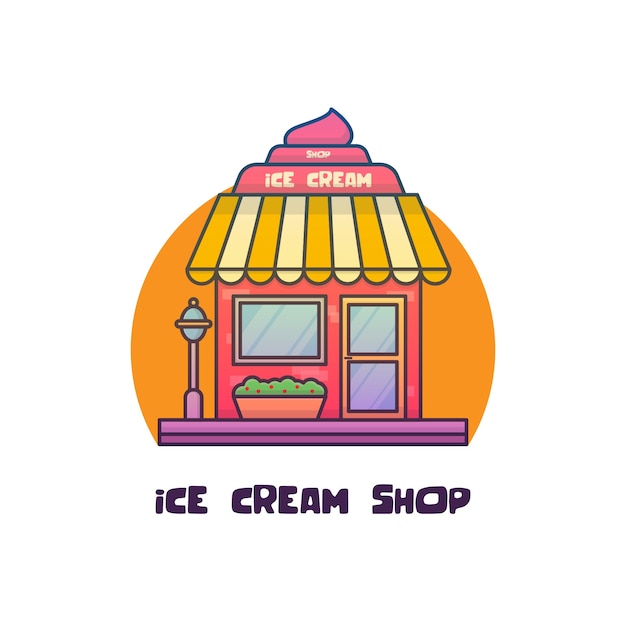 ベクトル アイスクリーム店