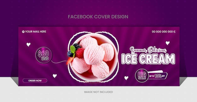 Ice cream social media banner