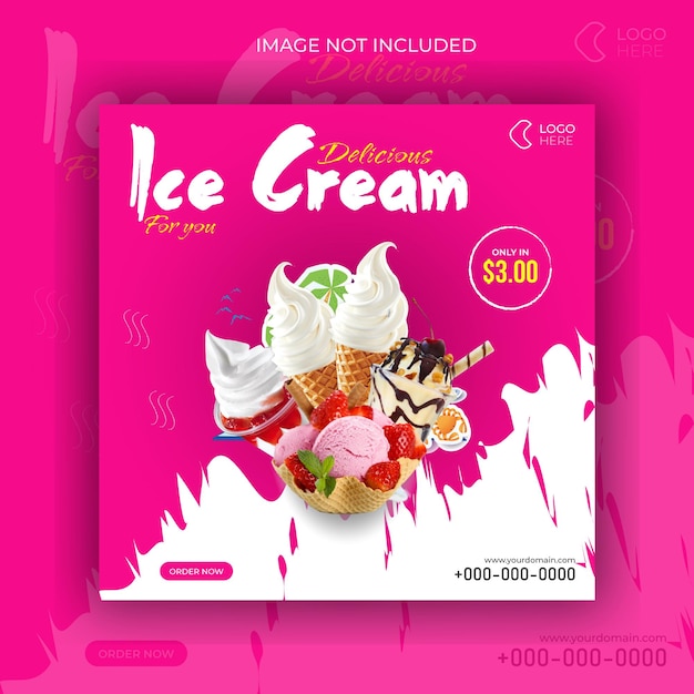 Ice Cream Social Post Design