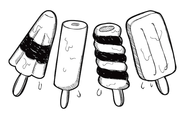 Doodle del bastone del gelato