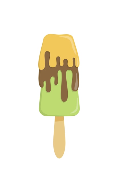 Ice cream Stick Ice lolly Platte cartoon vector