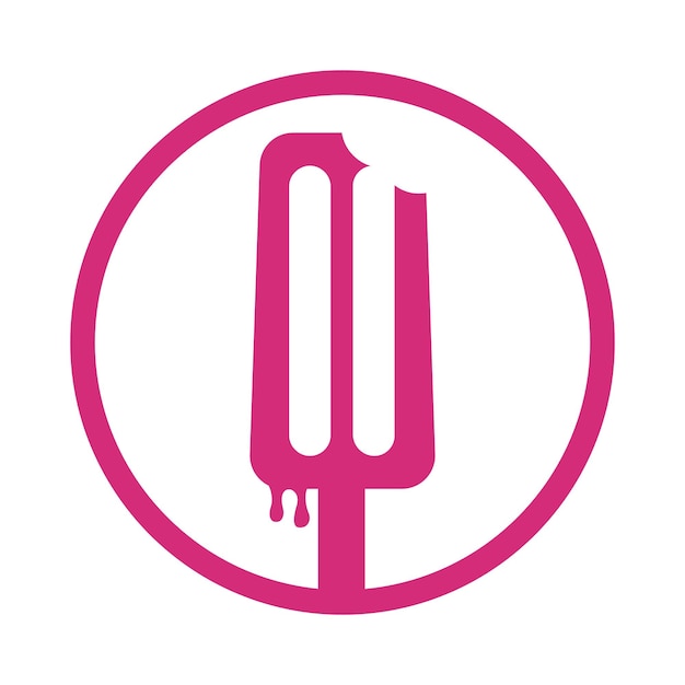 Ice cream stick logo template Ice Cream Stick Vector Icon Illustration Sweet Food Icon Concept