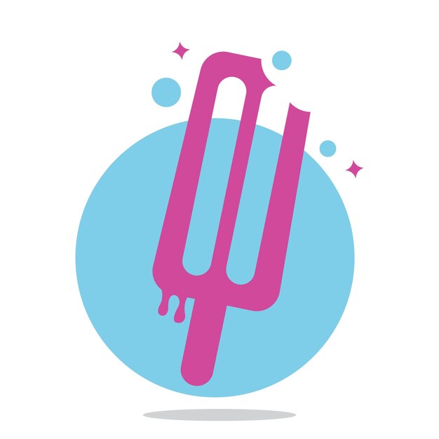 Ice cream stick logo template. Ice Cream Stick Vector Icon Illustration.