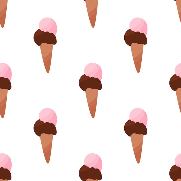 Ice cream summer heat chocolate day pattern