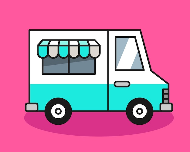 Ice cream truck illustratie